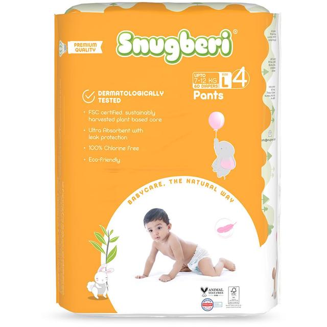 Snugberi - Diaper Pants Size 4 Large 7-12 kg - Mega Pack 60pcs