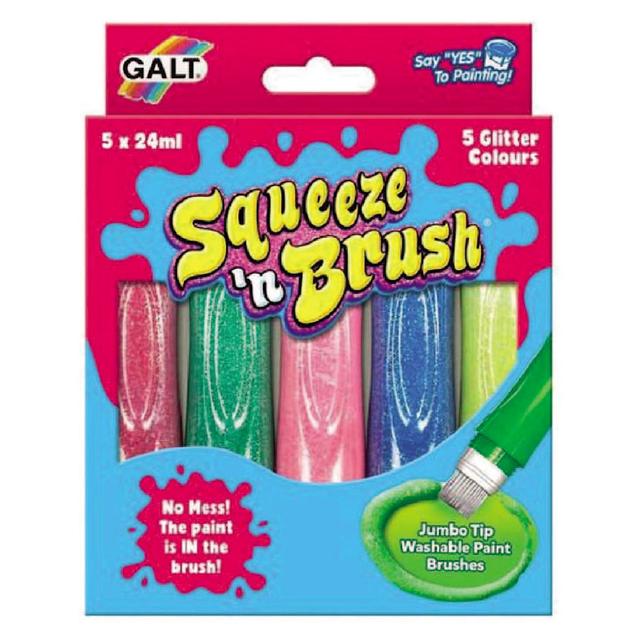 Galt Toys - Squeeze n Brush 5 Glitter Colours