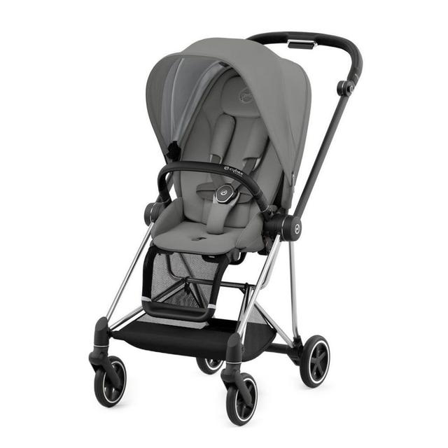 Cybex - Mios Frame - Chrome Black With Mios Seat Pack - Soho Grey