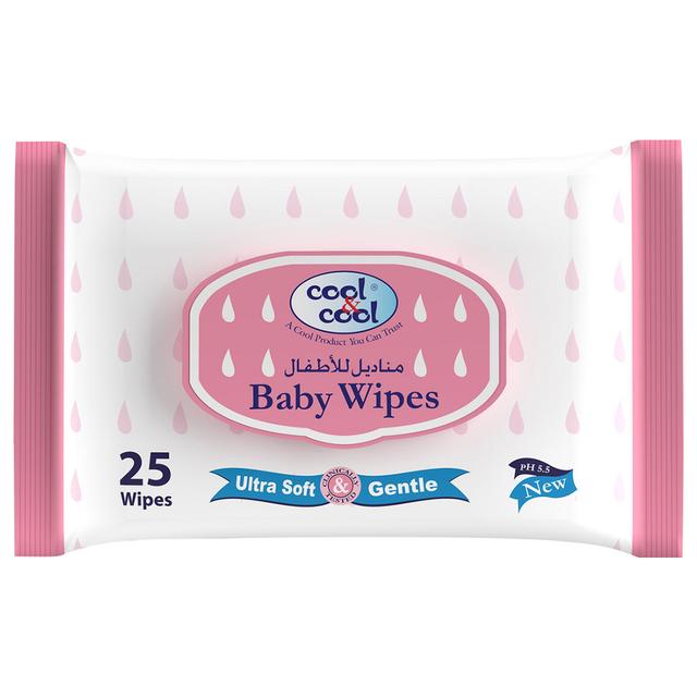 Cool&Cool Baby Wipes Travel Pack, 25's