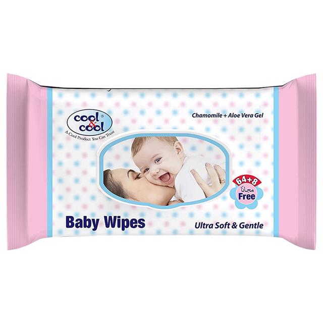 Cool & Cool - Baby Wipes - 72Pcs