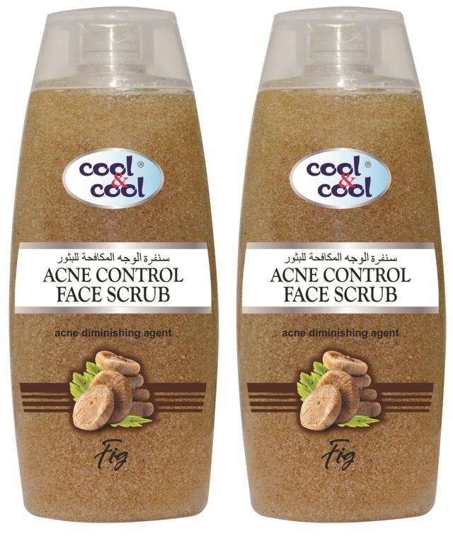 Cool & Cool - Acne Control Face Scrub 200ml Fig Twin Pack - 30% Off