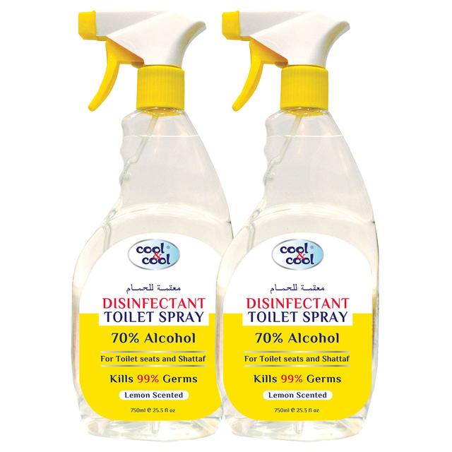 Cool & Cool - Disinfectant Toilet Spray 750ml Pack of 2 