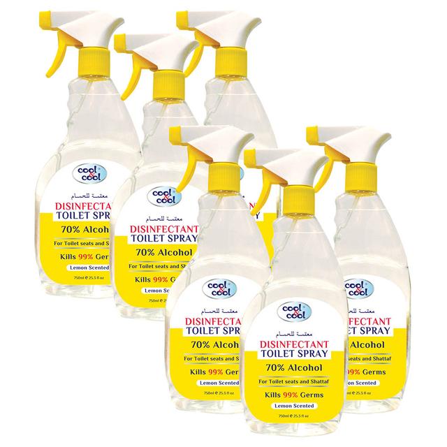 Cool & Cool - Disinfectant Toilet Spray 750ml Pack of 6 