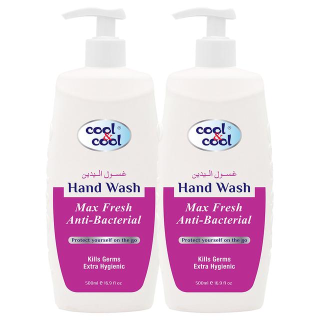 Cool & Cool - Anti-Bacterial Hand Wash Max Fresh 500ml x2