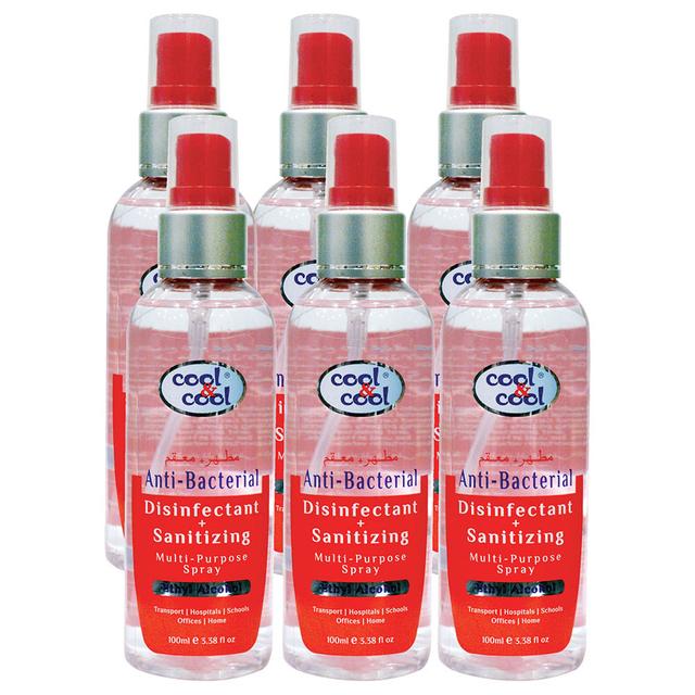 Cool & Cool - Disinfectant + Sanitizing Spray 100ml x6