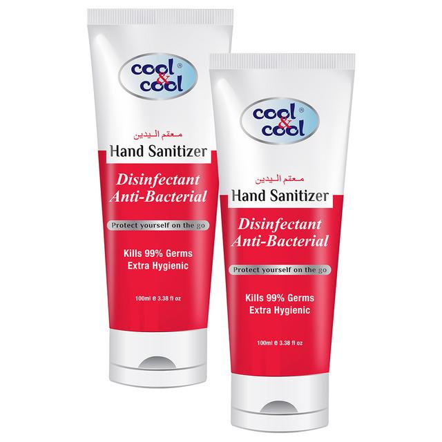 Cool & Cool Disinfectant Hand Sanitizer Tube 100ml Pack of 2