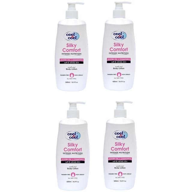 Cool & Cool - Body Lotion Silky Comfort 500ml Pack of 4