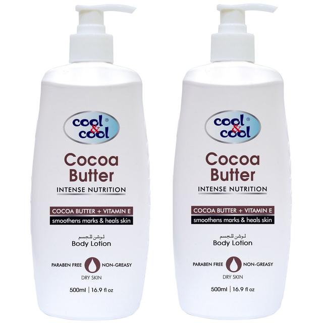 Cool & Cool - Body Lotion Cocoa Butter 500ml Pack of 2