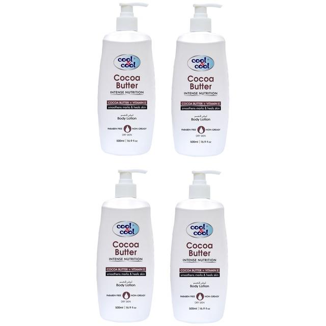 Cool & Cool - Body Lotion Cocoa Butter 500ml Pack of 4