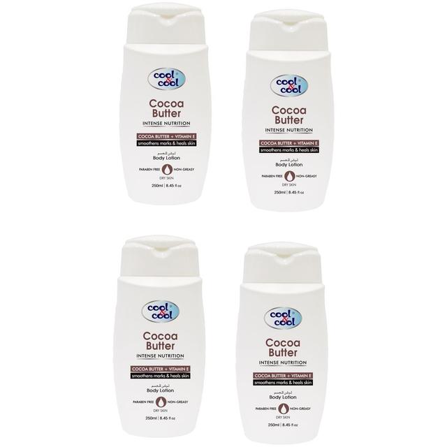 Cool & Cool - Body Lotion Cocoa Butter 250ml Pack of 4