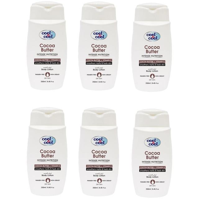 Cool & Cool - Body Lotion Cocoa Butter 250ml Pack of 6