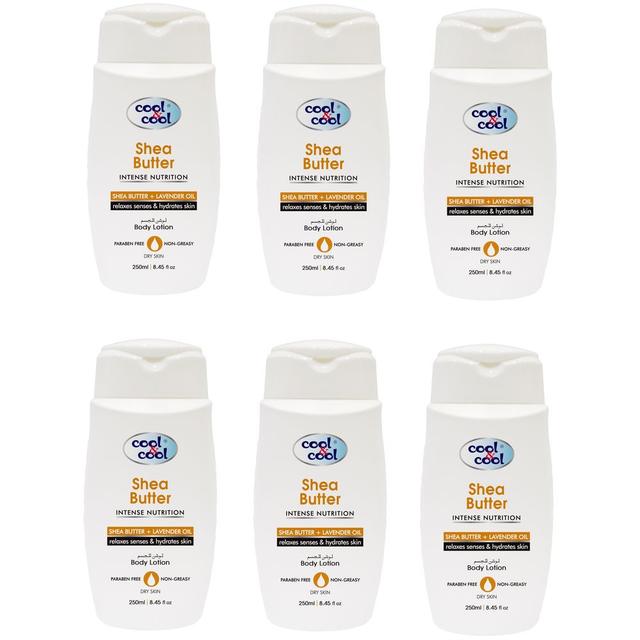 Cool & Cool - Body Lotion Shea Butter 250ml Pack of 6