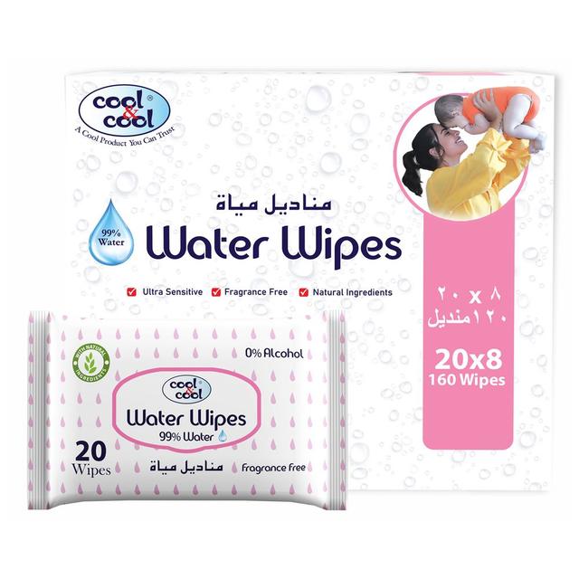 Cool & Cool - Baby Wipes 20pcs - Pack of 8