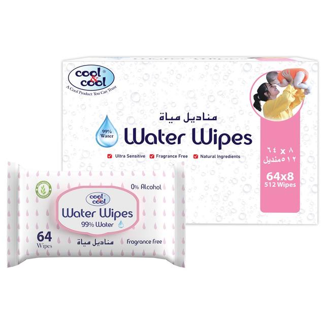 Cool & Cool - Baby Wipes Pack of 8 - 512 pcs