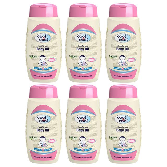 Cool & Cool Baby Oil, 250ml -  Bundle of 6