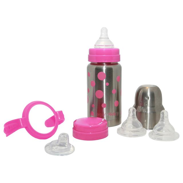 OrganicKidz - Baby Grows Up Gift Wide Mouthed Bottle Set - Pink