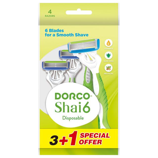 Dorco - Shai 6 Women Disposable Razor Pack Of 4