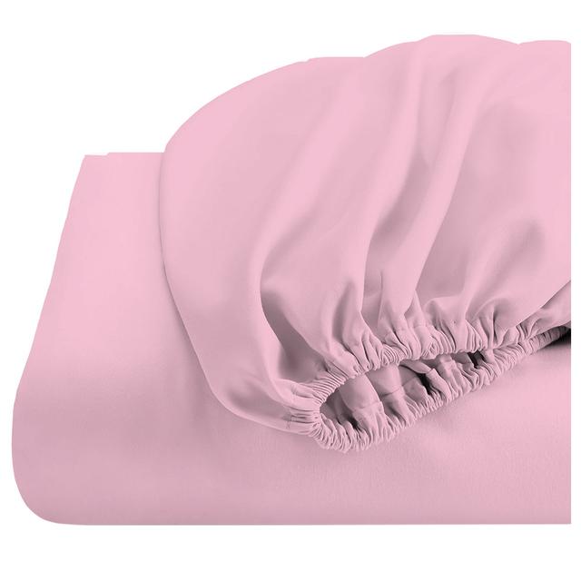 Cotton Home - Rest Fitted Sheet 90 x 200 + 20 cm - Pink