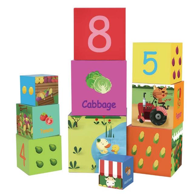 Classic World - Vegetable Stacking Cubes - 10 Pcs