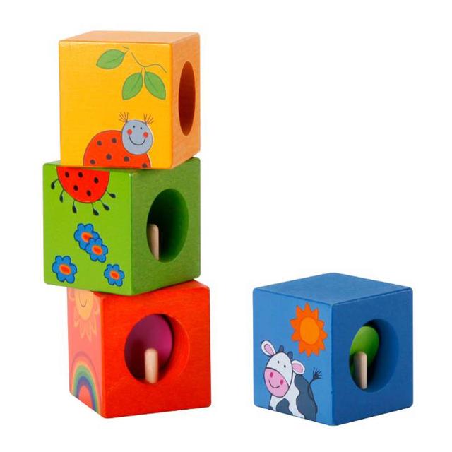 Classic World - Discovery Cubes With Animal Puzzle - 4 Pcs