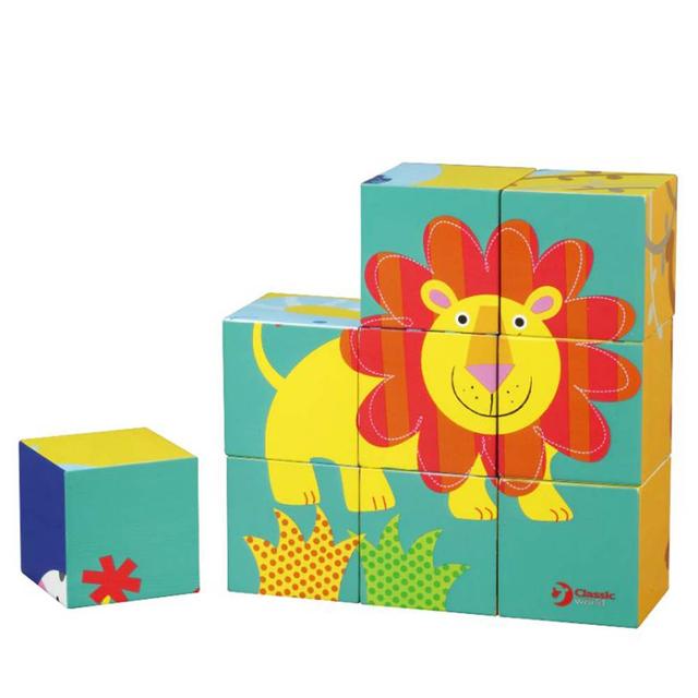 Classic World - Wild Animal Block Puzzle - 9 Pcs