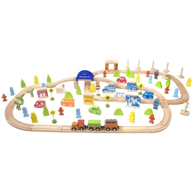 Classic World - Train Set - 110pcs (Exclusive)