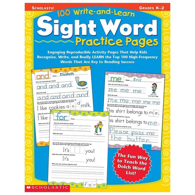 100 Write-and-Learn Sight Word Practice Pages