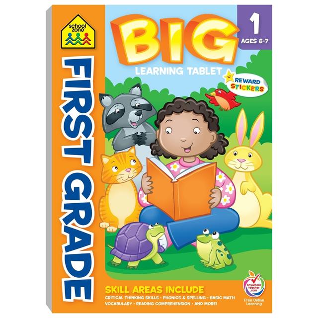 School Zone - First Grade Big Learning Tablet Workbook