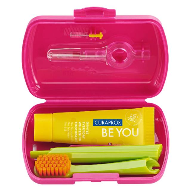 Curaprox - Travel Set Magenta Travel Toothbrush Box