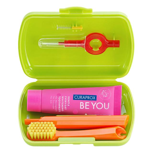 Curaprox - Travel Set Green Travel Toothbrush Box