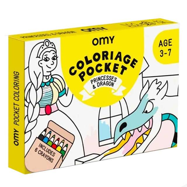 OMY - Pocket Coloring - Princesses & Dragons