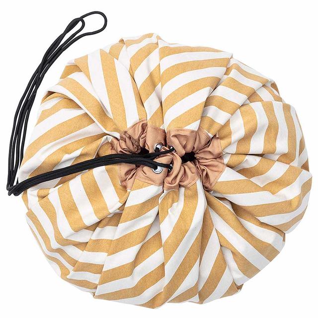 Play & Go - Playmat & Storage Bag - Stripes Mustard