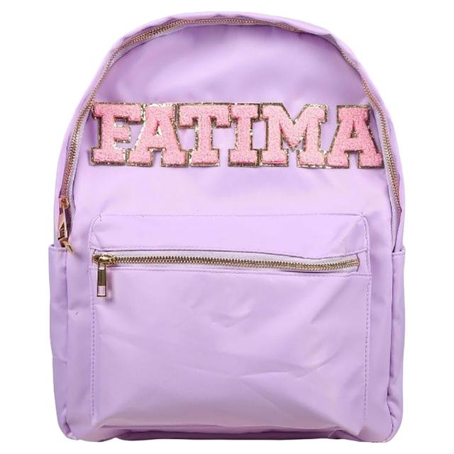 Impressions - Kids Backpack w/ Personalized Chenille Letters - 17-Inch - Purple