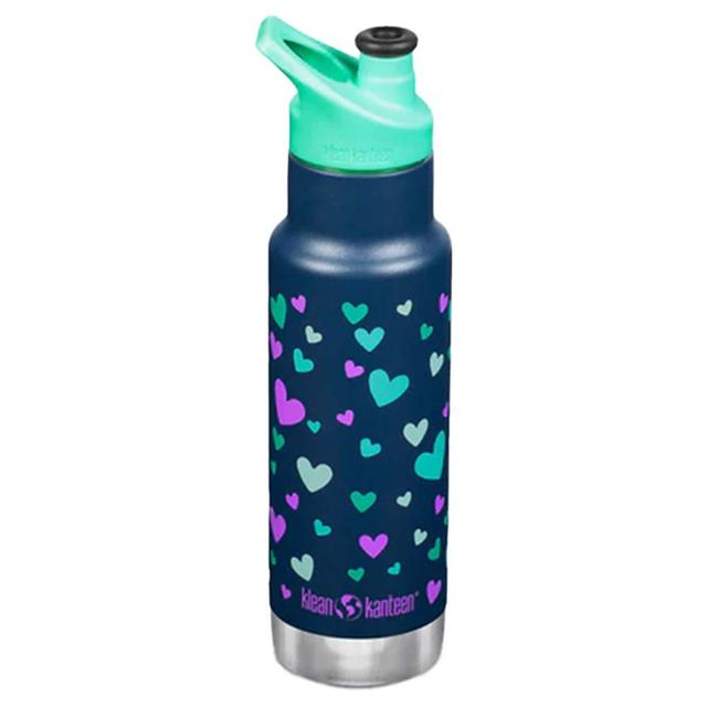 Klean Kanteen - Stainless Steel 12oz Bottle W/ Cap - Navy Hearts