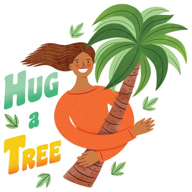 Ecostore - Hug A Tree Sticker