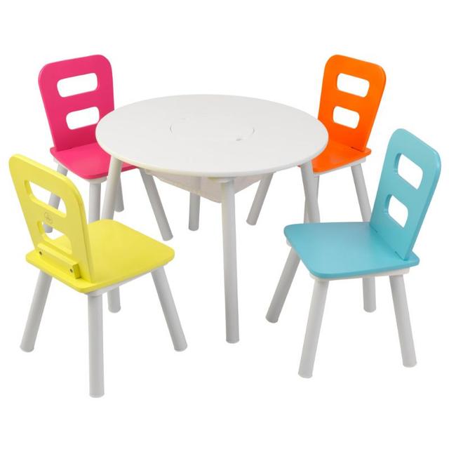 Kidkraft - Round Storage Table & 4 Chair Set