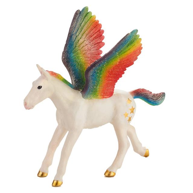 Animal Planet - Mojo Rainbow Pegasus Baby Toy Figure - White