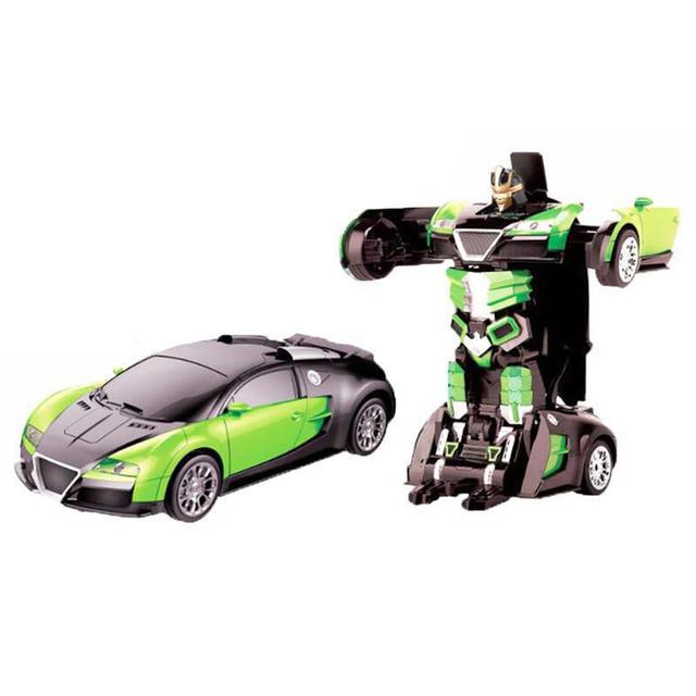 Jaki - 2.4Ghz R/C Transformable Robot Car - Black Green