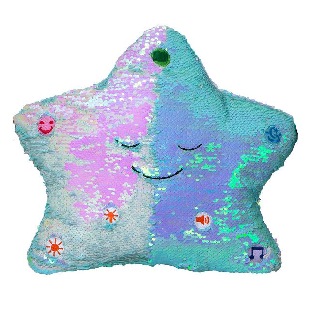 Desi Doll - My Dua Pillow Sequins - Light Blue & Pearl