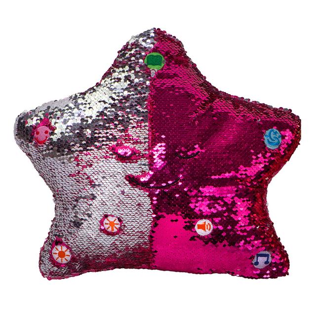 Desi Doll - My Dua Pillow Sequins - Pink & Silver