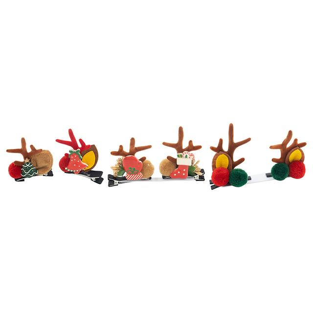 D' Daniela - 3pc-Set Xmas Antlers Ears Hair Clip