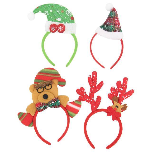 D' Daniela - 4pc-Set Christmas Santa Headbands