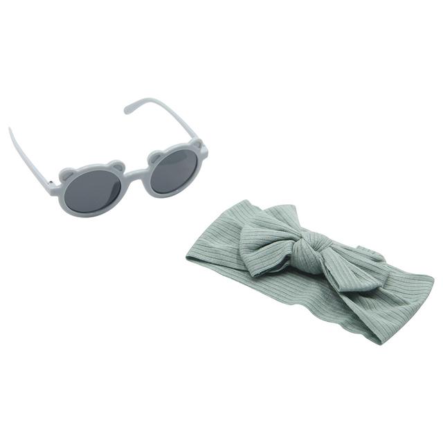 D' Daniela - Girls Ana Glasses & Headband - Pack of 2 - Olive