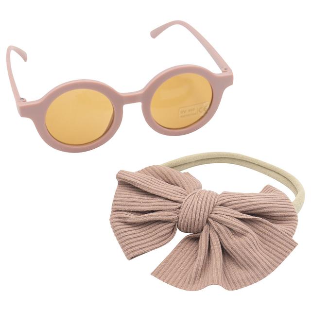 D' Daniela - Babies Glasses & Headband Set - Light Brown