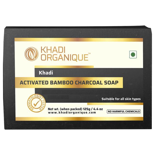 Khadi Organique - Activated Bamboo Charcoal Soap 