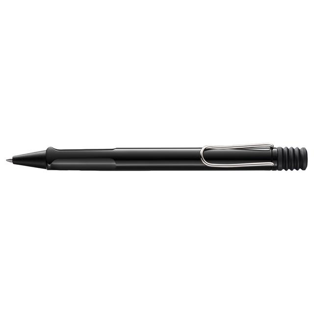 Lamy - Safari Shiny Black Ball Pen - Black Medium Refill M16