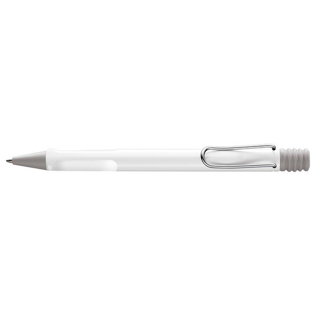 Lamy - Safari Shiny White Ball Pen - Black Medium Refill M16