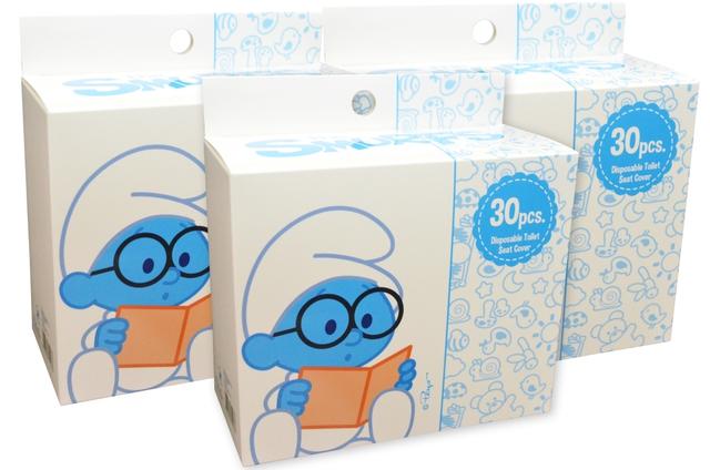 Smurf - Disposable Toilet Seat Covers, 30pcs. (Bundle of 3)