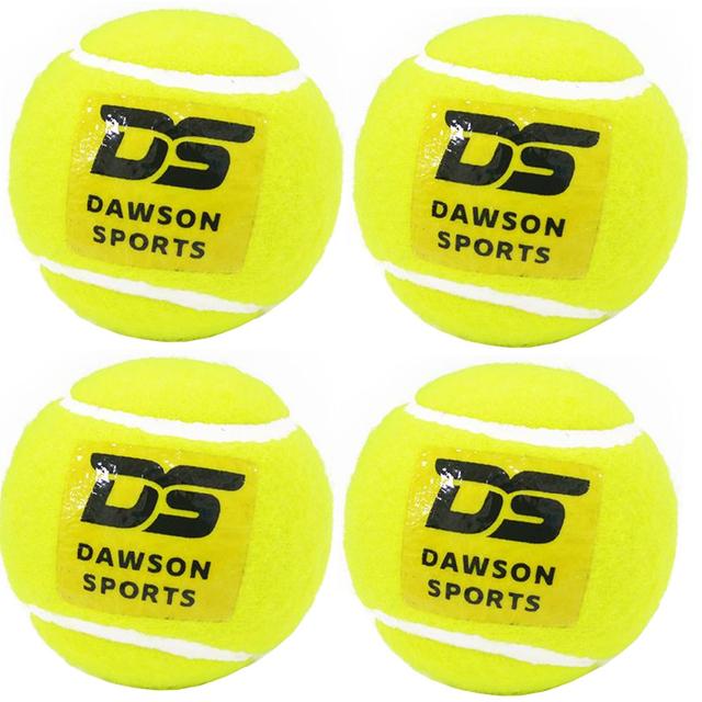 Dawson Sports - Hard Tennis Cricket Ball Pack Of 4 - Yellow